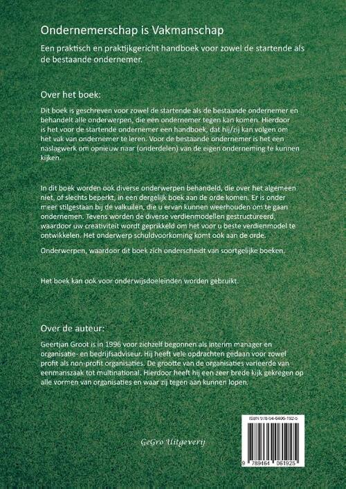 Ondernemerschap is Vakmanschap