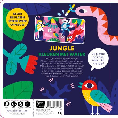 Kleuren met water - Jungle
