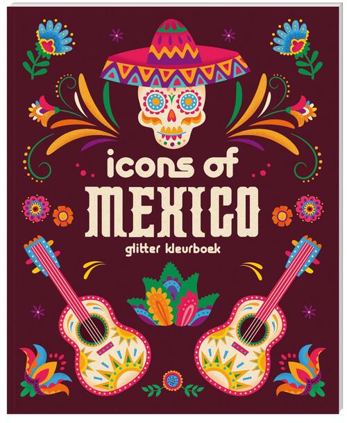 Glitter kleurboeken voor volwassenen - Icons of Mexico