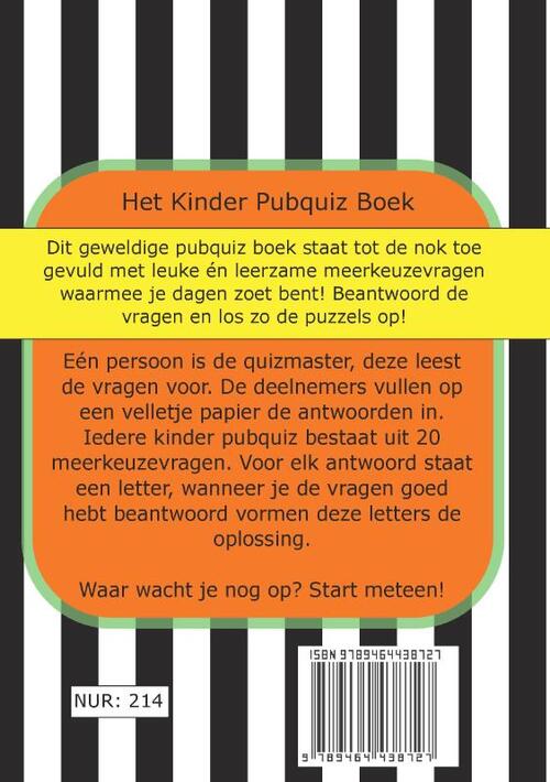 Het Kinder Pubquiz Boek