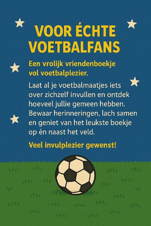 Voetbal vriendenboekje
