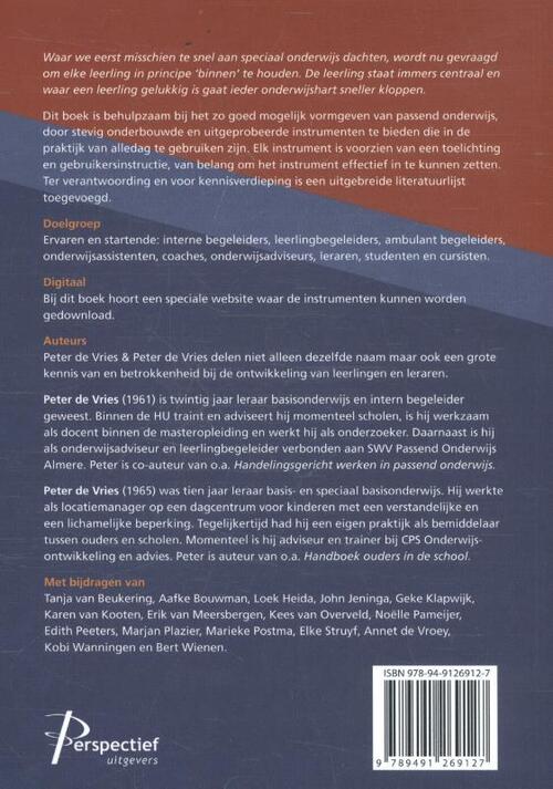 Instrumenten voor begeleiden in passend onderwijs