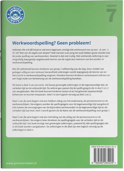 Werkwoordspelling voor groep 7 3