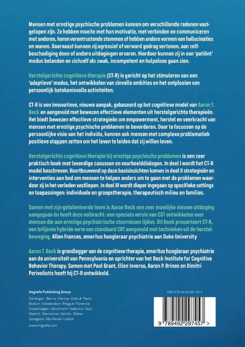 Herstelgerichte cognitieve therapie bij ernstige psychische problemen