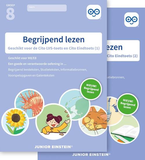 Begrijpend lezen Oefenboeken Set groep 8 M8/E8 Delen 1 en 2