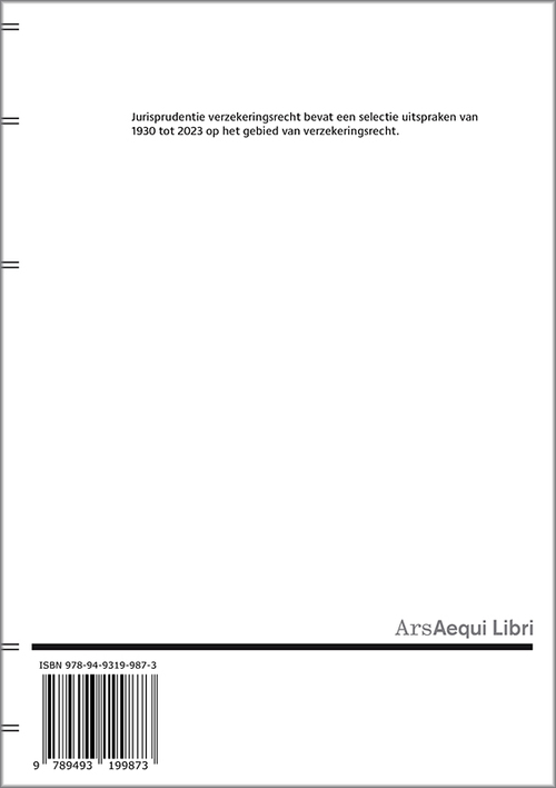 Jurisprudentie Verzekeringsrecht 1930-2023
