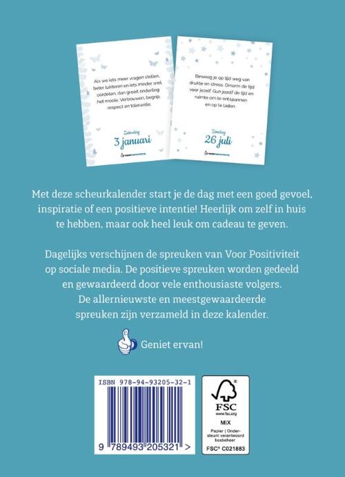 Scheurkalender positieve spreuken 2026