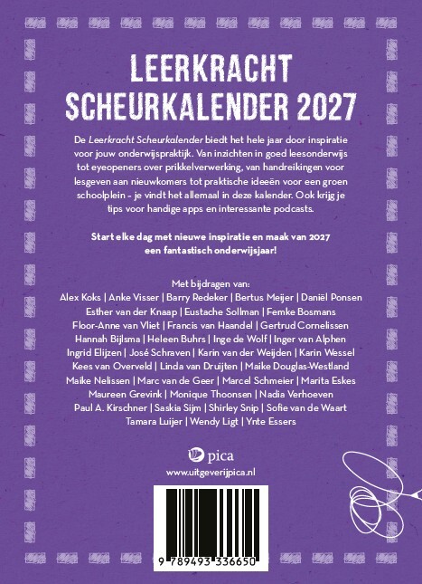 Leerkracht scheurkalender 2027