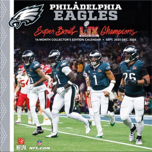 Philadelphia Eagles Super Bowl 2026 12x12 Team Wall Calendar