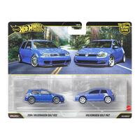 Hotwheels Premium Volkswagen Golf 2-Pack