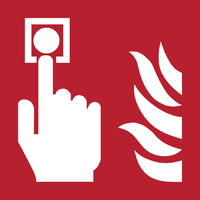 Pictogram Bordje Djois Brandmelder 200X200MM Rood