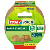 Verpakkingstape Tesapack® Papier Standard Ecologo 25MX38MM Bruin