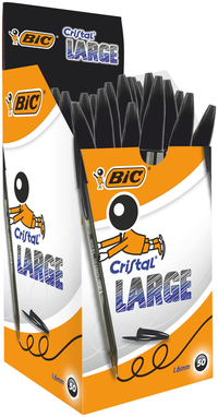 Balpen Bic Cristal Large Zwart