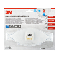 Stofmasker 3M Aura Voor Schuren 9322 FFP2 Met Ventiel 2 Stuks
