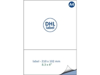 Retourlabel DHL Iezzy A4 1.000 Vel 210X102MM 1000 Labels
