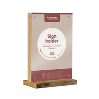 Kaarthouder Europel A5 Acryl/Hout/Magneet