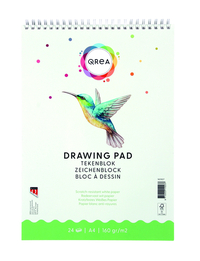 Tekenblok Qrea A4 24 Vel 160GR Spiraal