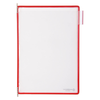 Zichtpaneel Tarifold A4 Verticaal Rood 10 Stuks