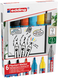 Viltstift Edding 385 Flipover Incl 380 - 383 Assorti 6 Stuks