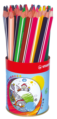 Kleurpotloden Stabilo 203 Trio Dik Assorti Classpack Blik À 38 Stuks