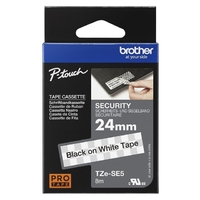 Labeltape Brother P-Touch Tze-Se5 Veiligheidstape 24MM Zwart Op Wit