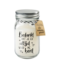 Black White Scented Candle Bedankt Wax Glas