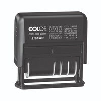 Woord-Datumstempel Colop Printer Mini S 120/WD 12 Teksten Zwart