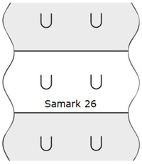 Prijsetiket 12X26MM Sato Samark Afneembaar Wit