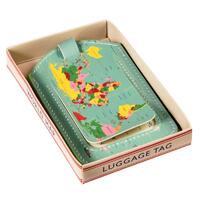 Bagagelabel vintage world map