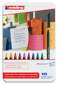 Fineliner Edding 1200 Fijn Assorti Blik À 10 Stuks