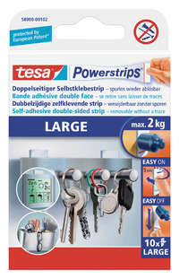 Kleefstrips Tesa Powerstrips® Large Dubbelzijdig 2KG 10 Stuks