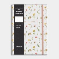 Agenda 2026-2027 A4 Aquarel Bloemetjes