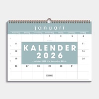 Maandkalender 2026 A3 Grijsgroen