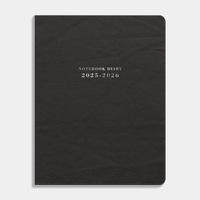 Notitieagenda Flex 25/26 Washed kraft zwart (Engels)