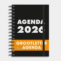 Grootletter Ringband Agende 2026 A5 Zwart
