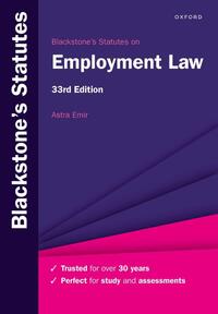 Blackstone's Statutes on Employment Law