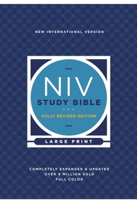 NIV Study Bible, Fully Revised Edition (Study Deeply. Believe Wholeheartedly.), Large Print, Hardcover, Red Letter, Comfort Print