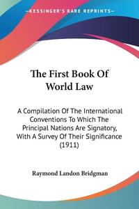 The First Book Of World Law