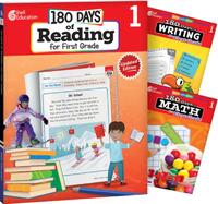 180 Days(tm) Reading, Writing and Math for Grade 1: 3-Book Set: Practice, Assess, Diagnose