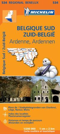 Michelin Wegenkaart 534 België Zuid, Ardennen