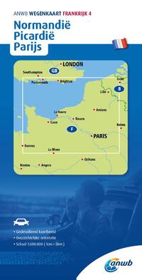 ANWB*Wegenkaart Frankrijk 4. Normandie/Picardie/Parijs
