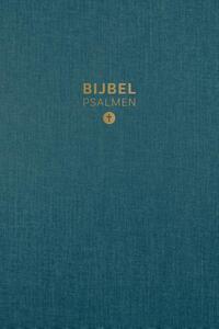 HSV Bijbel met Psalmen 10x15 linnen petrol