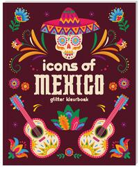 Glitter kleurboeken voor volwassenen - Icons of Mexico